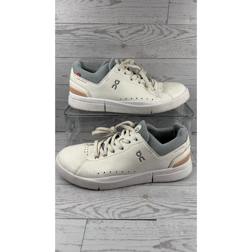 On The Roger Advantage 3WD10652349 White Rosehip 9B Womens Tennis Shoes #845